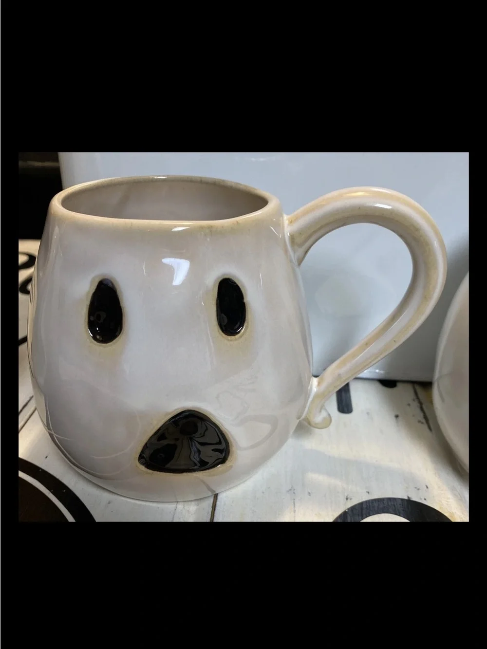 RARE NEW Pottery Barn Figural Ghost Mugs Halloween Set 4 First Edition Originals